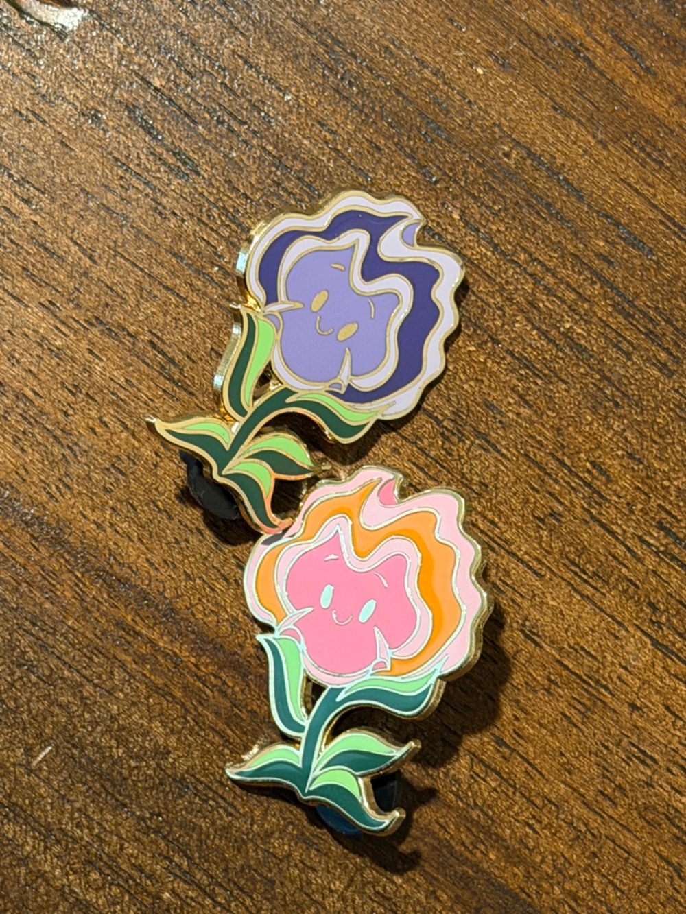 Colorful Floral Enamel Pin Set - Flowers from Disney’s Alice in Wonderland